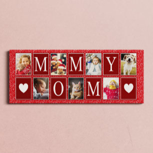 Foto av multifoto Red Heart Mönster Mamma Canvastryck