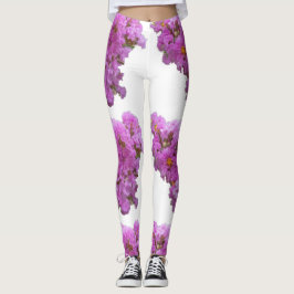 Foto av myrtelblommor från rosa på bedövning leggings