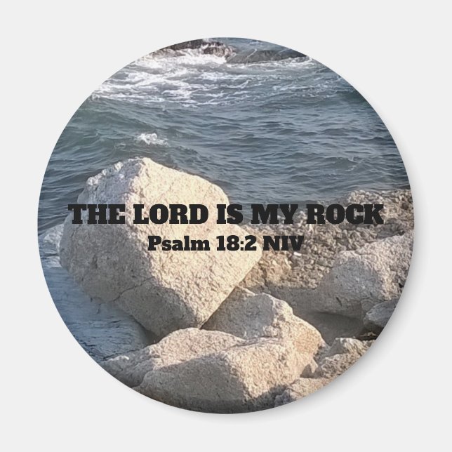 Foto av Ocean Herren är min Sten bible Verse Magnet (Framsidan)
