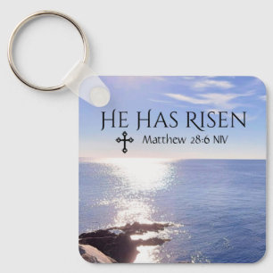 Foto av Ocean Kristus har Risen Bible Verse Påsk Nyckelring
