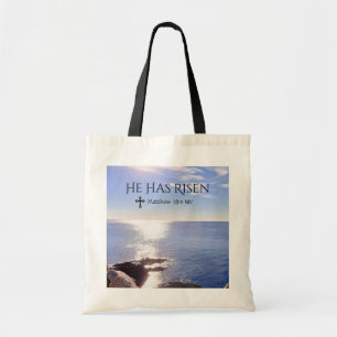 Foto av Ocean Kristus har Risen Bible Verse Påsk Tygkasse