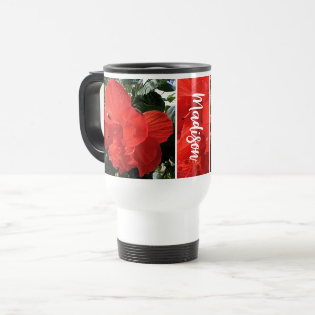Foto av Orange Dubbla Hibiscus eget namn Resemugg (Framsida vänster)