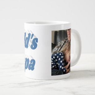 Foto av pappa med havets blått kaffe mugg jumbo mugg