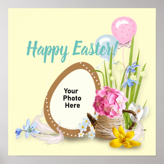 Foto av påsk Chocolate Egg & Balloons Poster (Framsidan)