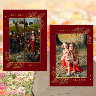 Foto av Påsk Crucifixion Lent Resurrection Family Julkort