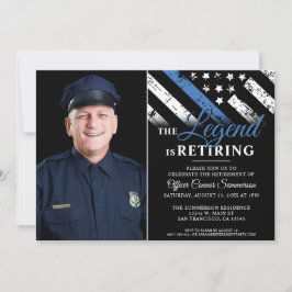 Foto av polistunnelblått band Flagga Pension Inbjudningar