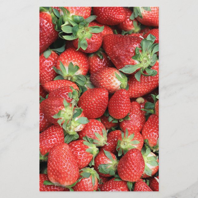 Foto av Red Juicy Strawbär Brevpapper (Framsida)