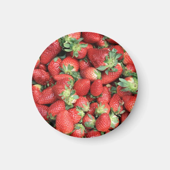 Foto av Red Juicy Strawbär Magnet (Framsidan)