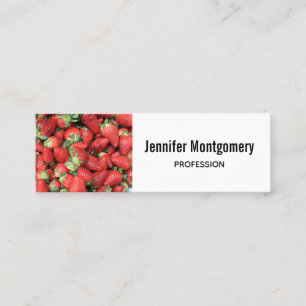 Foto av Red Juicy Strawbär Mini Visitkort