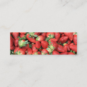 Foto av Red Juicy Strawbär Mini Visitkort