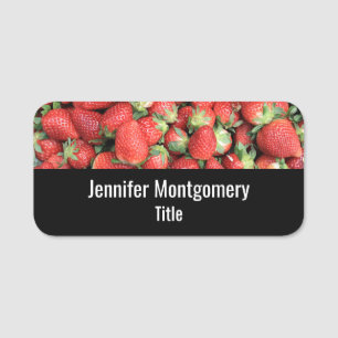 Foto av Red Juicy Strawbär Namnbricka