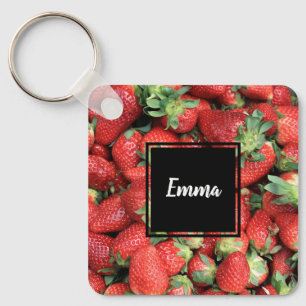 Foto av Red Juicy Strawbär Nyckelring