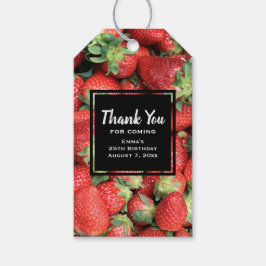 Foto av Red Juicy Strawbär Tack Presentetikett