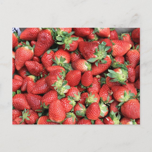 Foto av Red Juicy Strawbär Vykort (Framsida)