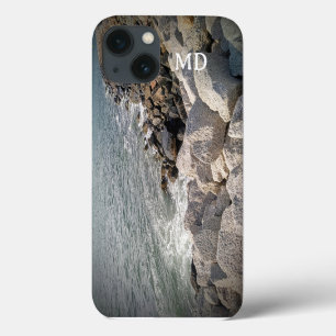 Foto av Rocky Grått Atlantic Ocean Shore Initialer