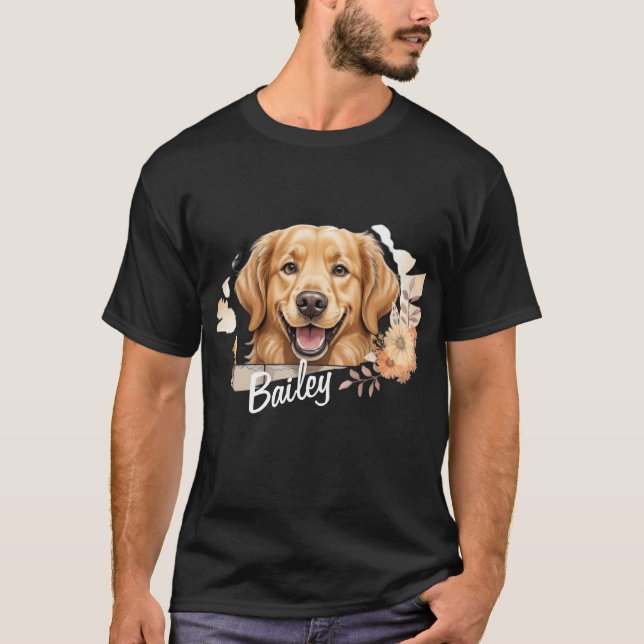 Foto av sällskapsdjurens Anpassningsbar och Namn T Shirt (Framsida)