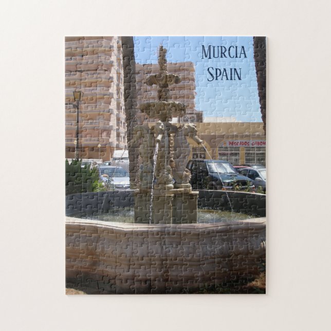Foto av Seahorse fontän i Murcia Spain Pussel (Vertikal)