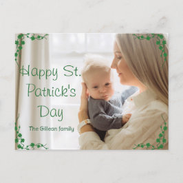 Foto av Shamrocks mamma & baby på lycklig St. patr Helg Vykort