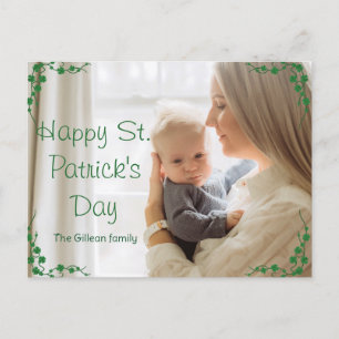 Foto av Shamrocks mamma & baby på lycklig St. patr Helg Vykort