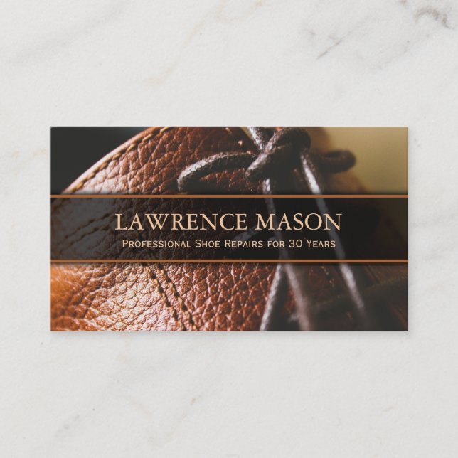 Foto av skon - Affärskort Visitkort (Framsida)