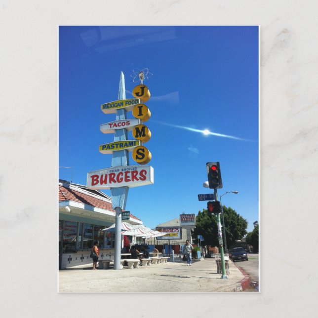 Foto av slam från öster los angeles-burgare vykort (Framsida)