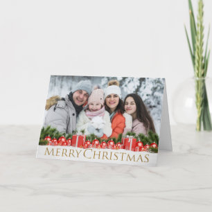 Foto av Snowy Red Paket Golden God jul Helgkort