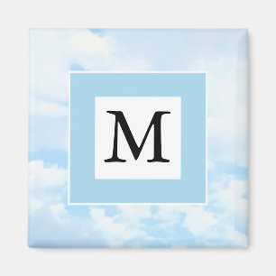 Foto av Soft Blå himmel Anpassningsbar Single Init Magnet