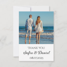 Foto av solros bröllop tack kort