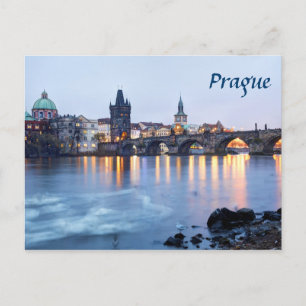 Foto av Sörvljus i Prag River Vykort