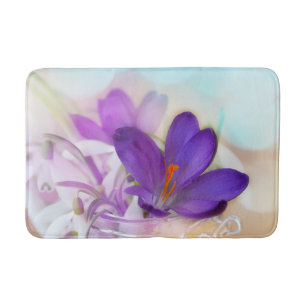 Foto av Söt Lila Vår Crocus Badrumsmatta