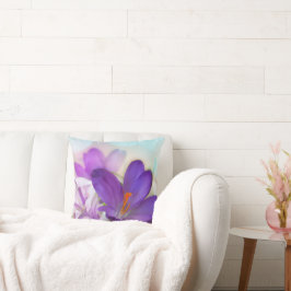 Foto av Söt Lila Vår Crocus Kudde