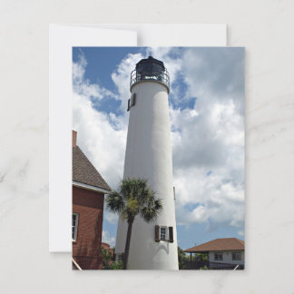 Foto av St. George Island Lighthouse på en Julkort