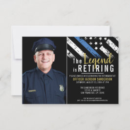 Foto av Thin Blue Line Polisen Pension Party Inbjudningar