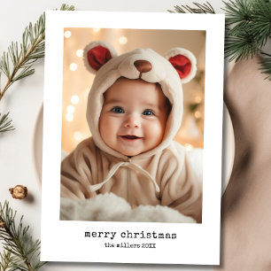 Foto av typen Minimalist God jul-familjen Julkort