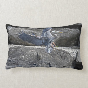 Foto av Underbart blå Heron Wildlife Birdlover Lumbarkudde