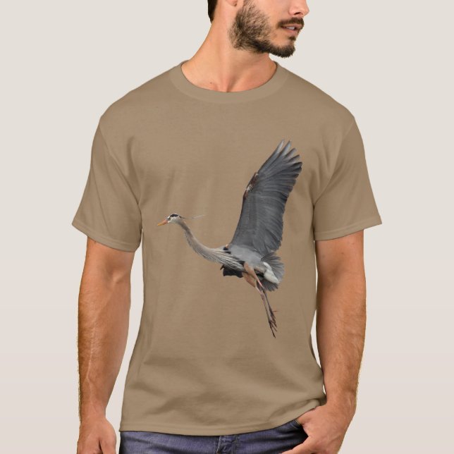 Foto av Underbart Blue Heron Wildlife Tee Shirt (Framsida)