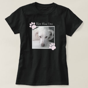 Foto av Unik Cute White Hund Tassar Best Mamma T Shirt