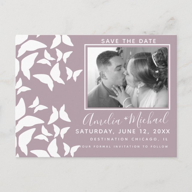  foto av vackert Mariposas White Vykort (Framsida)