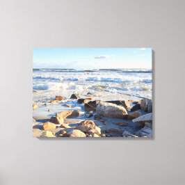 Foto av vågor vid Atlanten strand Canvastryck