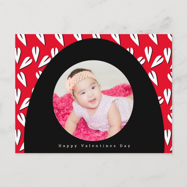 Foto av valentines day Arch och Hearts Mönster Vykort (Framsida)