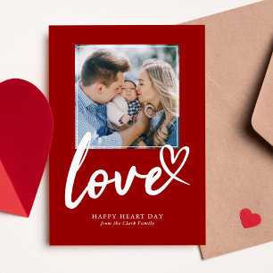 Foto av Valentines day med skript Julkort