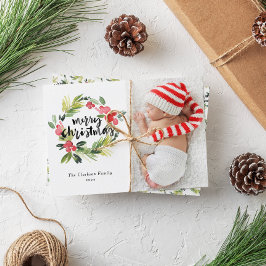 Foto av vattendfärg Holly WandeGod jul Photo Julkort