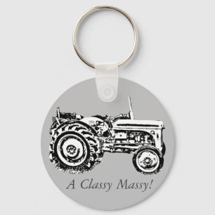 foto av vintage Grått massey fergison-traktor Nyckelring