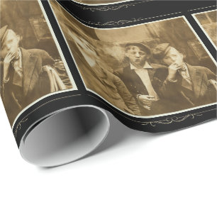 Foto av vintagen på nykomlingar som röker cigarrer presentpapper