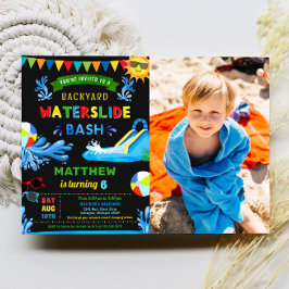 Foto av Waterdiag Bash Summer Boy Födelsedagsfest Inbjudningar