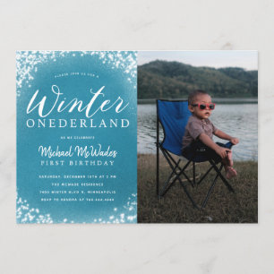 Foto av Winter Onederland Post 1:a födelsedagen Pa Inbjudningar