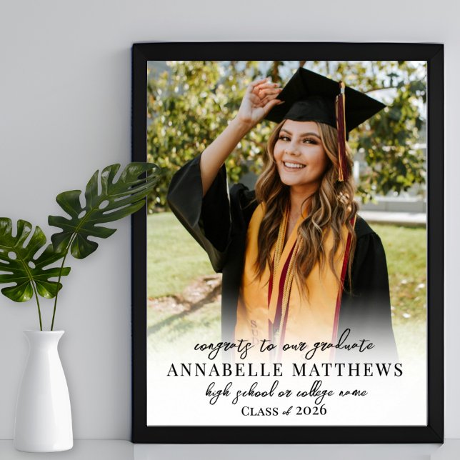 Foto Avslutningsfest Välkomstskylt Poster (Photo Graduation Party Welcome Sign)