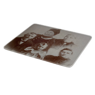 Foto B&W-bild för antikisk familjeramling