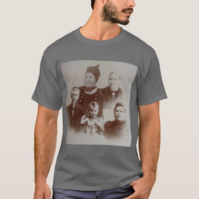 Foto B&W-bild för antikisk familjeramling T Shirt (Framsida)