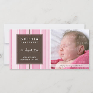 FOTO BABY ANNOUNCEMENT: smartare 2L-strimlad Meddelande